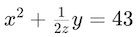 A rendered version of the math formula."